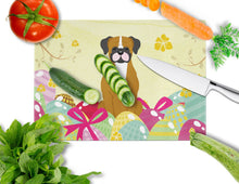 Load image into Gallery viewer, Easter Eggs Flashy Fawn Boxer Glass Cutting Boards – Durable, Decorative Kitchen Art Large BB6116LCB