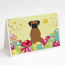 Load image into Gallery viewer, Easter Eggs Brindle Boxer Greeting Cards -  Blank Note Cards – 8-Pack of Artist-Designed Cards with Envelopes
