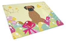 Load image into Gallery viewer, Easter Eggs Brindle Boxer Glass Cutting Boards – Durable, Decorative Kitchen Art Large BB6117LCB