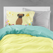 Load image into Gallery viewer, Easter Eggs Brindle Boxer Fabric Standard Pillowcase – Artistic Decorative Front, White Back BB6117PILLOWCASE