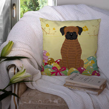 Load image into Gallery viewer, Easter Eggs Brindle Boxer Throw Pillow - 14x14 Decorative Pillow – Art for Your Home &amp; Patio BB6117PW1414