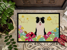 Load image into Gallery viewer, Easter Eggs Border Collie Black White Doormat - 18x27 Decorative Floor Mat – Indoor/Outdoor Rug with Artistic Flair BB6118MAT