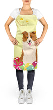 Load image into Gallery viewer, Easter Eggs Border Collie Red White Apron – Artist-Designed Kitchen, BBQ &amp; Craft Apron BB6119APRON