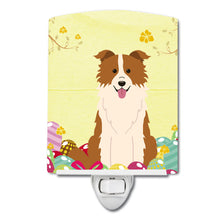 Load image into Gallery viewer, Easter Eggs Border Collie Red White Ceramic Night Light BB6119CNL