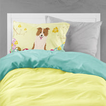 Load image into Gallery viewer, Easter Eggs Border Collie Red White Fabric Standard Pillowcase – Artistic Decorative Front, White Back BB6119PILLOWCASE