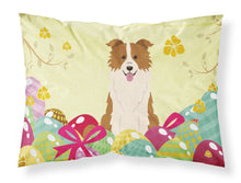 Load image into Gallery viewer, Easter Eggs Border Collie Red White Fabric Standard Pillowcase – Artistic Decorative Front, White Back BB6119PILLOWCASE