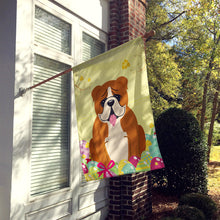 Load image into Gallery viewer, Easter Eggs English Bulldog Red White Flag Canvas House Size BB6120CHF