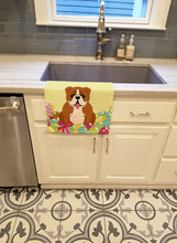Load image into Gallery viewer, Easter Eggs English Bulldog Red White Kitchen Towel – Artistic Dish Towel for Everyday Use BB6120KTWL