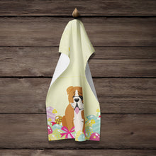 Load image into Gallery viewer, Easter Eggs English Bulldog Red White Kitchen Towel – Artistic Dish Towel for Everyday Use BB6120KTWL
