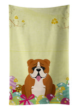 Load image into Gallery viewer, Easter Eggs English Bulldog Red White Kitchen Towel – Artistic Dish Towel for Everyday Use BB6120KTWL