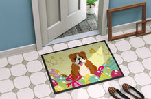 Load image into Gallery viewer, Easter Eggs English Bulldog Red White Doormat - 18x27 Decorative Floor Mat – Indoor/Outdoor Rug with Artistic Flair BB6120MAT