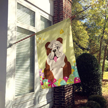 Load image into Gallery viewer, Easter Eggs English Bulldog Brindle White Flag Canvas House Size BB6121CHF