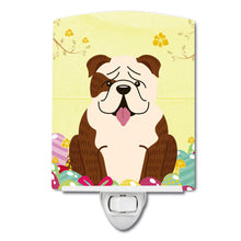 Load image into Gallery viewer, Easter Eggs English Bulldog Brindle White Ceramic Night Light BB6121CNL