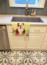 Load image into Gallery viewer, Easter Eggs English Bulldog Brindle White Kitchen Towel – Artistic Dish Towel for Everyday Use BB6121KTWL