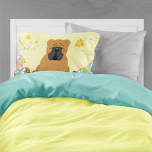 Load image into Gallery viewer, Easter Eggs English Bulldog Red Fabric Standard Pillowcase – Artistic Decorative Front, White Back BB6122PILLOWCASE
