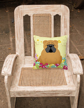 Load image into Gallery viewer, Easter Eggs English Bulldog Red Fabric Decorative Pillow BB6122PW1818