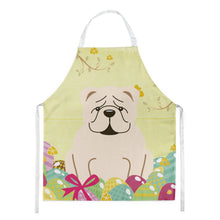 Load image into Gallery viewer, Easter Eggs English Bulldog White Apron – Artist-Designed Kitchen, BBQ &amp; Craft Apron BB6123APRON