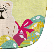 Load image into Gallery viewer, Easter Eggs English Bulldog White Baby Bib BB6123BIB