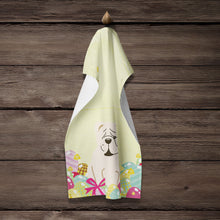 Load image into Gallery viewer, Easter Eggs English Bulldog White Kitchen Towel – Artistic Dish Towel for Everyday Use BB6123KTWL