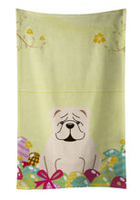 Load image into Gallery viewer, Easter Eggs English Bulldog White Kitchen Towel – Artistic Dish Towel for Everyday Use BB6123KTWL