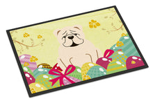 Load image into Gallery viewer, Easter Eggs English Bulldog White Doormat - 18x27 Decorative Floor Mat – Indoor/Outdoor Rug with Artistic Flair BB6123MAT