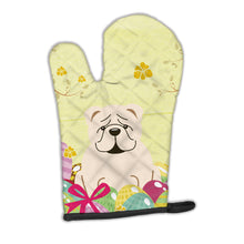Load image into Gallery viewer, Easter Eggs English Bulldog White Oven Mitt BB6123OVMT