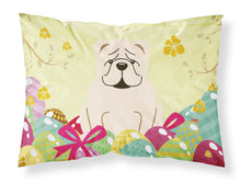 Load image into Gallery viewer, Easter Eggs English Bulldog White Fabric Standard Pillowcase – Artistic Decorative Front, White Back BB6123PILLOWCASE