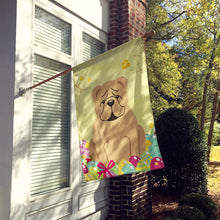 Load image into Gallery viewer, Easter Eggs English Bulldog Fawn Flag Canvas House Size BB6124CHF
