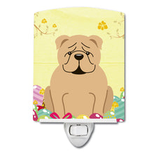 Load image into Gallery viewer, Easter Eggs English Bulldog Fawn Ceramic Night Light BB6124CNL