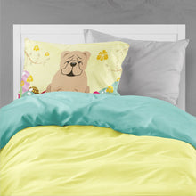 Load image into Gallery viewer, Easter Eggs English Bulldog Fawn Fabric Standard Pillowcase – Artistic Decorative Front, White Back BB6124PILLOWCASE
