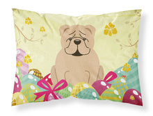 Load image into Gallery viewer, Easter Eggs English Bulldog Fawn Fabric Standard Pillowcase – Artistic Decorative Front, White Back BB6124PILLOWCASE