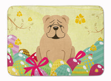 Load image into Gallery viewer, Easter Eggs English Bulldog Fawn Machine Washable Memory Foam Mat BB6124RUG