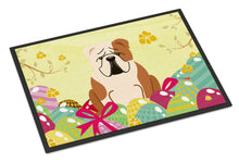 Load image into Gallery viewer, Easter Eggs English Bulldog Fawn White Doormat - 24x36 Decorative Floor Mat – Indoor/Outdoor Rug with Artistic Flair BB6125JMAT