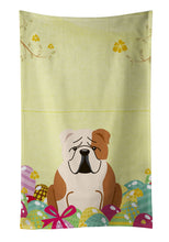 Load image into Gallery viewer, Easter Eggs English Bulldog Fawn White Kitchen Towel – Artistic Dish Towel for Everyday Use BB6125KTWL