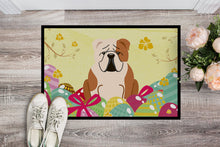 Load image into Gallery viewer, Easter Eggs English Bulldog Fawn White Doormat - 18x27 Decorative Floor Mat – Indoor/Outdoor Rug with Artistic Flair BB6125MAT