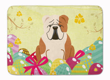 Load image into Gallery viewer, Easter Eggs English Bulldog Fawn White Machine Washable Memory Foam Mat BB6125RUG