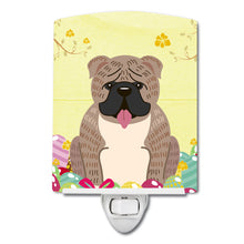 Load image into Gallery viewer, Easter Eggs English Bulldog Grey Brindle  Ceramic Night Light BB6126CNL