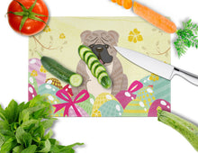 Load image into Gallery viewer, Easter Eggs English Bulldog Grey Brindle  Glass Cutting Boards – Durable, Decorative Kitchen Art Large BB6126LCB
