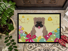 Load image into Gallery viewer, Easter Eggs English Bulldog Grey Brindle  Doormat - 18x27 Decorative Floor Mat – Indoor/Outdoor Rug with Artistic Flair BB6126MAT