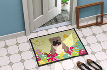 Load image into Gallery viewer, Easter Eggs English Bulldog Grey Brindle  Doormat - 18x27 Decorative Floor Mat – Indoor/Outdoor Rug with Artistic Flair BB6126MAT