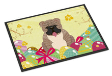 Load image into Gallery viewer, Easter Eggs English Bulldog Grey Brindle  Doormat - 18x27 Decorative Floor Mat – Indoor/Outdoor Rug with Artistic Flair BB6126MAT