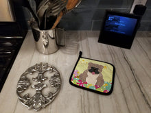 Load image into Gallery viewer, Easter Eggs English Bulldog Grey Brindle Pot Holders - Set of 2 - Heat-Resistant Kitchen Essentials BB6126PTHD