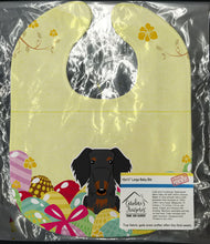 Load image into Gallery viewer, Easter Eggs Wire Haired Dachshund Black Tan Baby Bib BB6127BIB