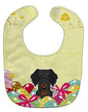 Load image into Gallery viewer, Easter Eggs Wire Haired Dachshund Black Tan Baby Bib BB6127BIB
