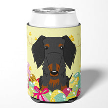 Load image into Gallery viewer, Easter Eggs Wire Haired Dachshund Black Tan Can or Bottle Hugger BB6127CC