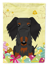 Load image into Gallery viewer, Easter Eggs Wire Haired Dachshund Black Tan Garden Flag - Outdoor Decorative Yard Flag BB6127GF