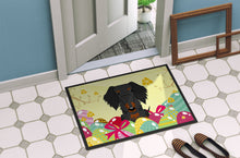 Load image into Gallery viewer, Easter Eggs Wire Haired Dachshund Black Tan Doormat - 24x36 Decorative Floor Mat – Indoor/Outdoor Rug with Artistic Flair BB6127JMAT