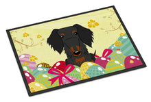 Load image into Gallery viewer, Easter Eggs Wire Haired Dachshund Black Tan Doormat - 24x36 Decorative Floor Mat – Indoor/Outdoor Rug with Artistic Flair BB6127JMAT