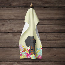 Load image into Gallery viewer, Easter Eggs Wire Haired Dachshund Black Tan Kitchen Towel – Artistic Dish Towel for Everyday Use BB6127KTWL