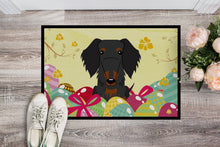 Load image into Gallery viewer, Easter Eggs Wire Haired Dachshund Black Tan Doormat - 18x27 Decorative Floor Mat – Indoor/Outdoor Rug with Artistic Flair BB6127MAT